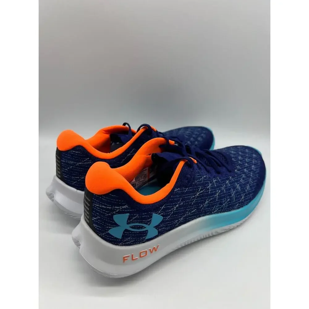 Under Armour Flow Velociti Wind 2 Running Sonar Blue Orange Blast Men's Size 13 - Picture 6 of 12